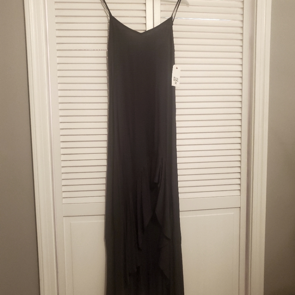 Billabong sz small high low black spaghetti strap dress